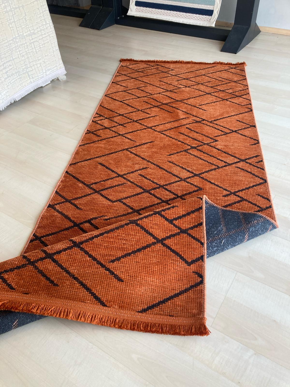 %20Kiremit%20Çizgi%20Desenli%20Şönil%20Kilim