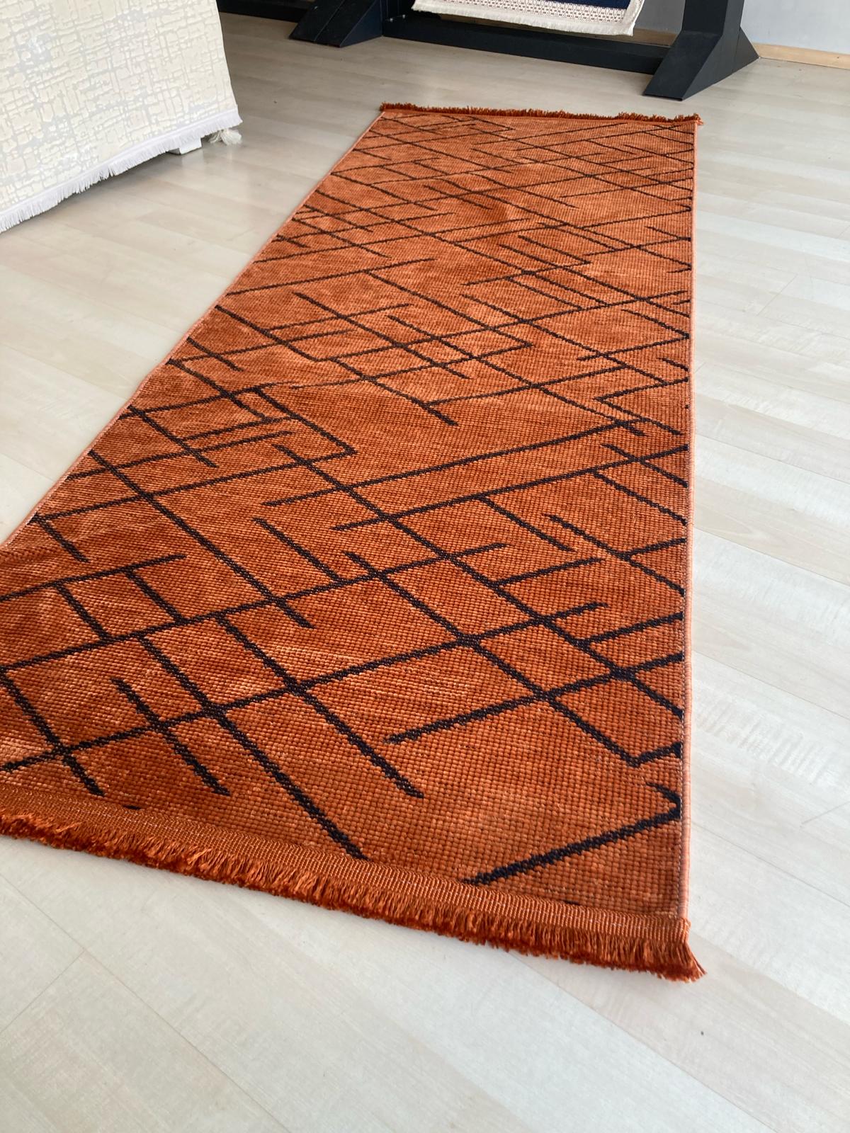 %20Kiremit%20Çizgi%20Desenli%20Şönil%20Kilim